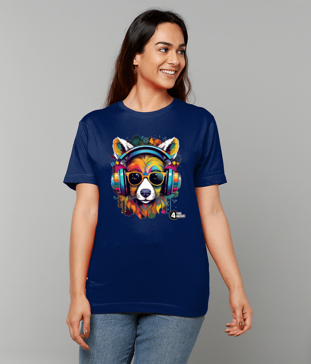 Unisex - Gildan Heavy Cotton Unisex T-Shirt Dog v3 4TheMusic - Navy