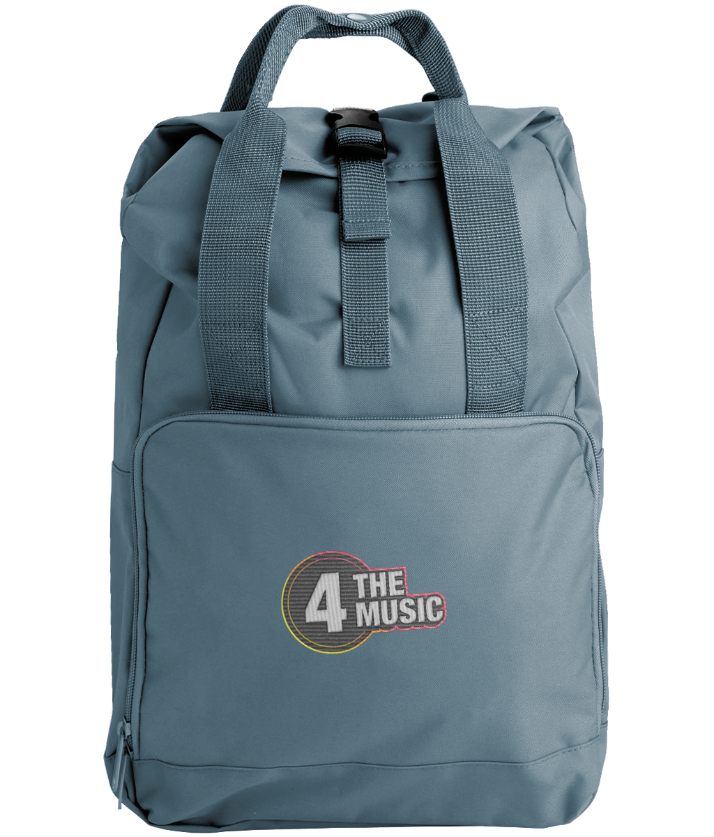 Embroidered Twin Handle Roll-Top Backpack 4TM Logo