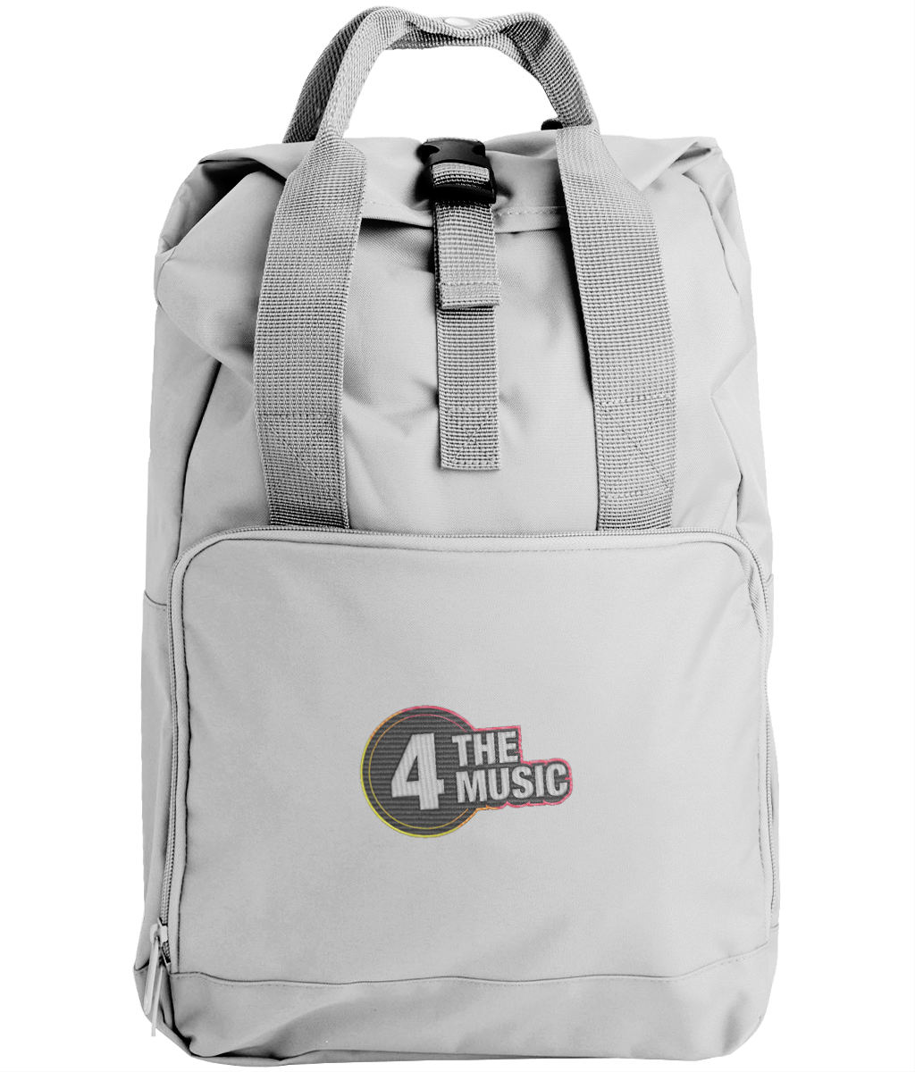Embroidered Twin Handle Roll-Top Backpack 4TM Logo