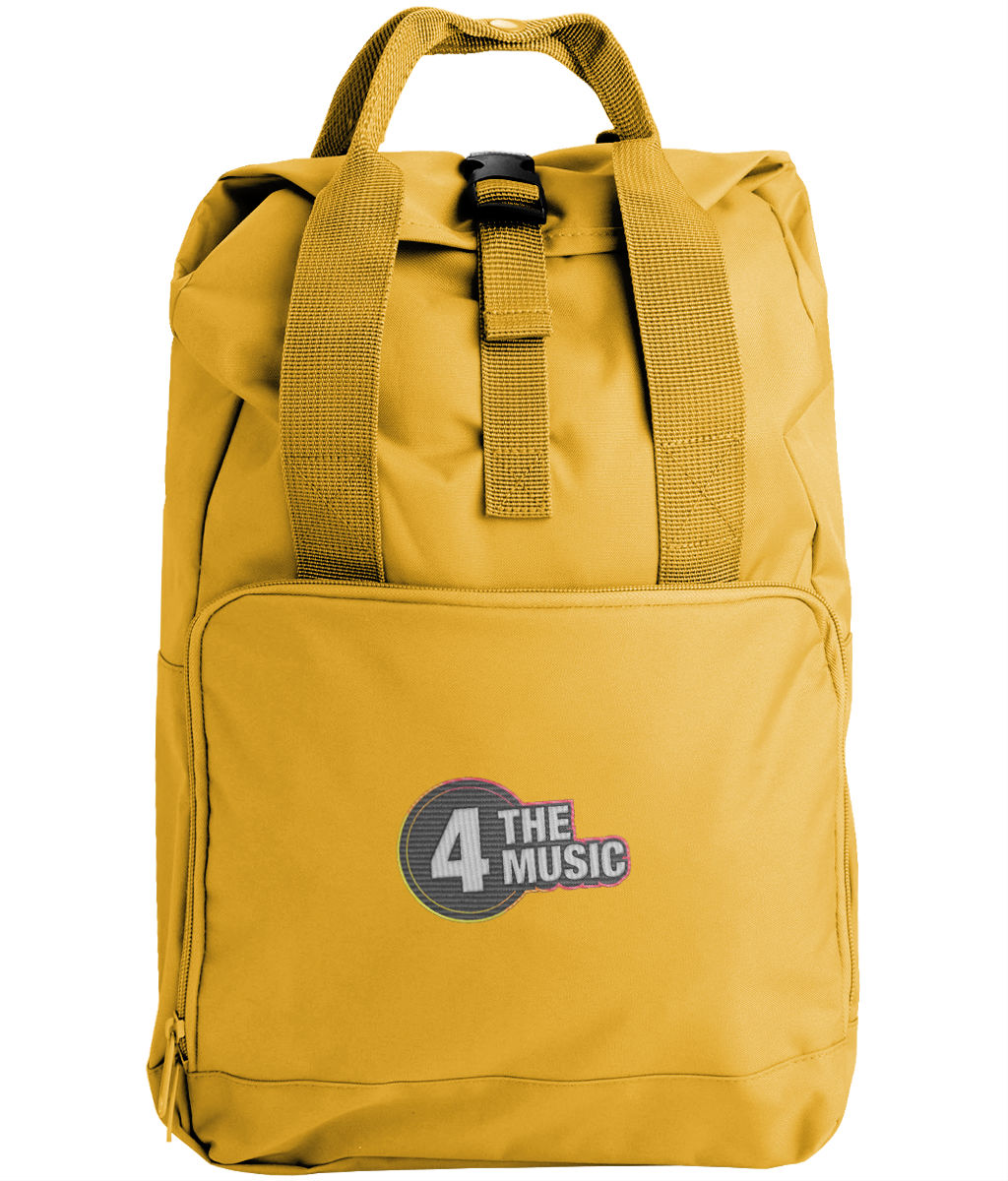 Embroidered Twin Handle Roll-Top Backpack 4TM Logo