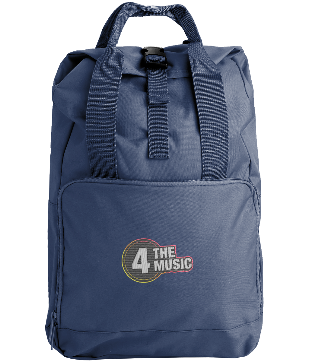 Embroidered Twin Handle Roll-Top Backpack 4TM Logo