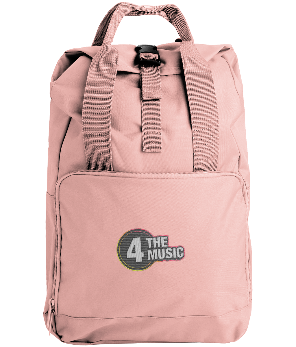 Embroidered Twin Handle Roll-Top Backpack 4TM Logo